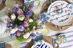 Navy patterned plates