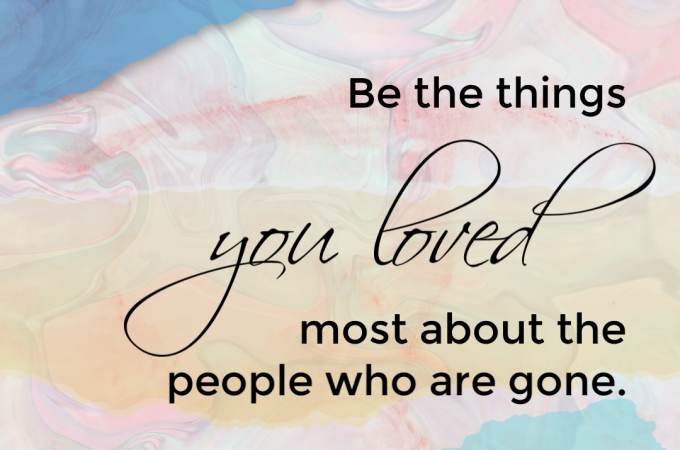 Be the things…